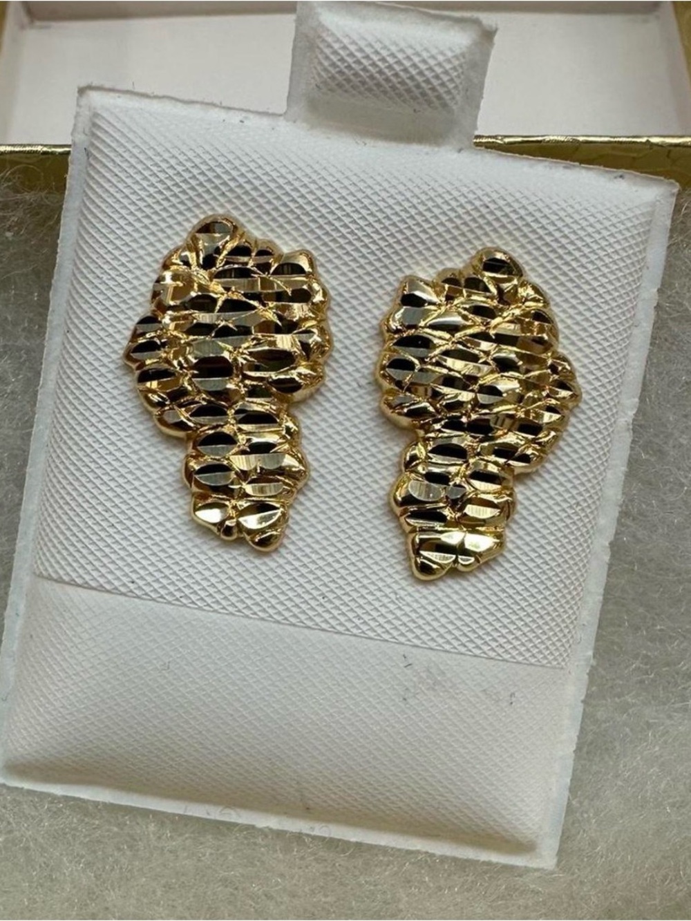 Golden nugget earrings-gold plated